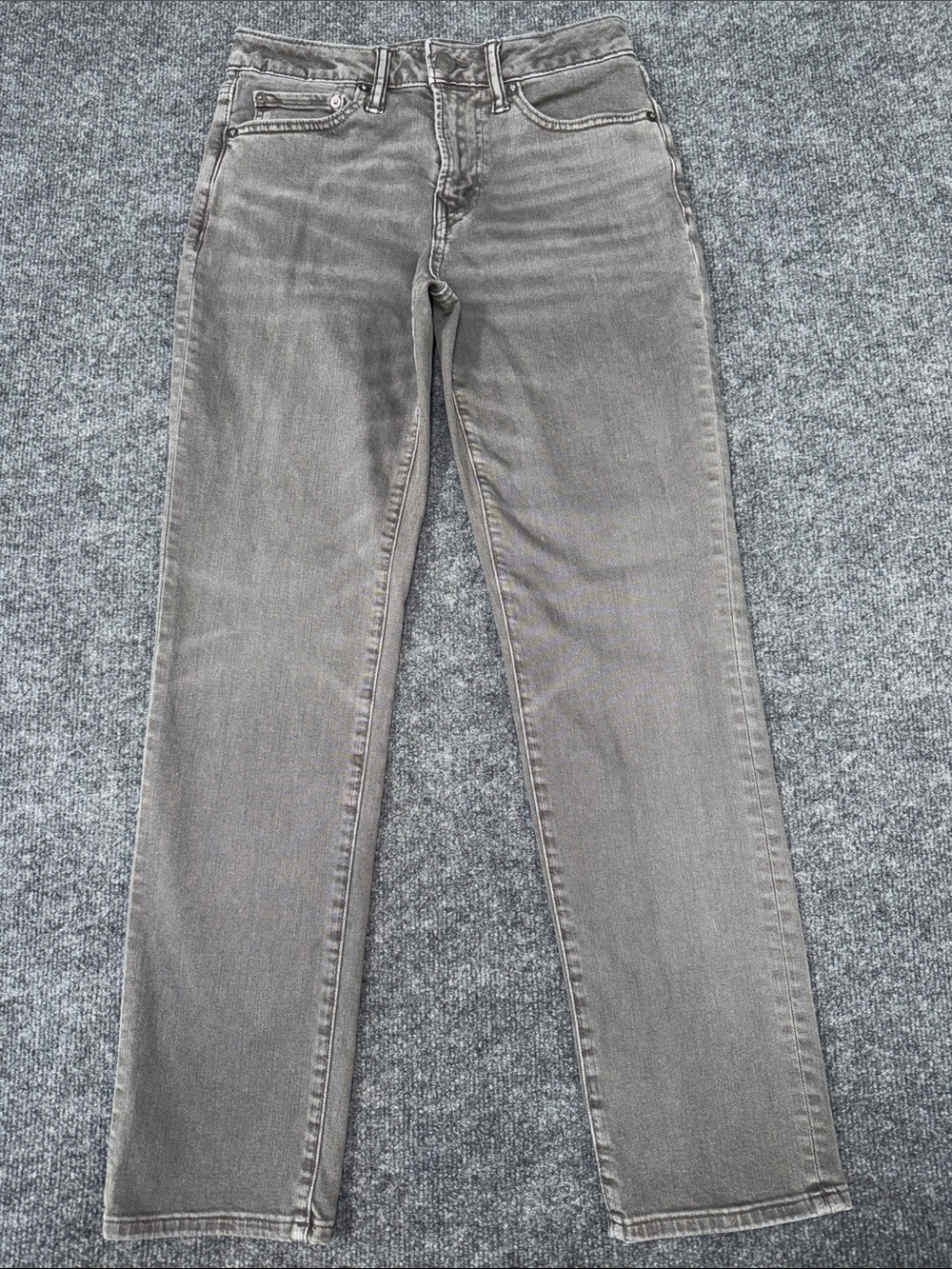 American Eagle Outfitters Men's Slim Straight Jeans in Washed Gray